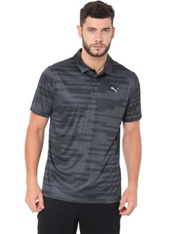 Puma - Mens Golf Pwrcool Grey Polo T-shirt