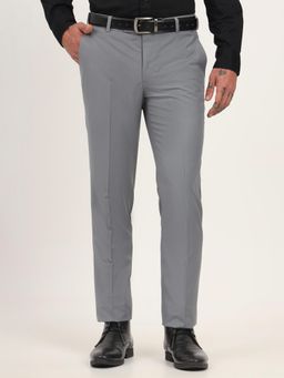 JadeBlue - Men Green Terry Rayon Blend Solid Slim Fit Trouser