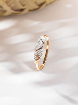 Mia by Tanishq - Basketry Vibes Gold and Diamond Finger Ring