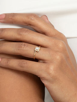 Mia by Tanishq - Basketry Elegance Gold and Diamond Finger Ring