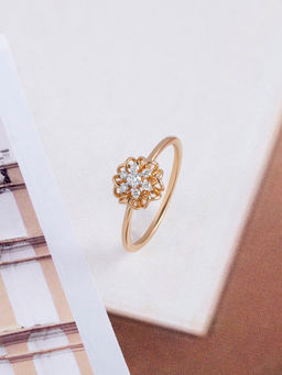 Mia by Tanishq - Crochet Vibes Gold and Diamond Finger Ring