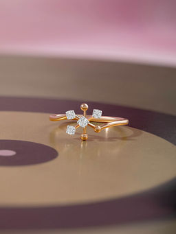 Mia by Tanishq - Groovy Glow Gold and Diamond Finger Ring