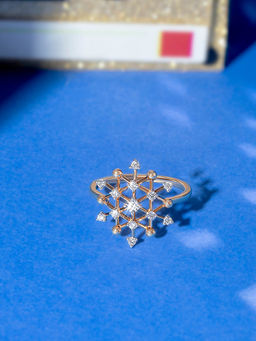 Mia by Tanishq - Disco Shine Gold and Diamond Finger Ring