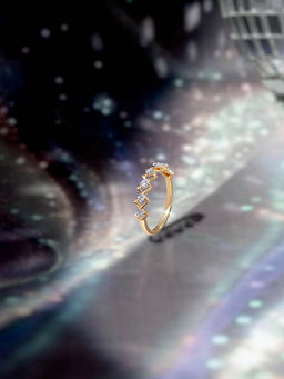 Mia by Tanishq - Disco Lights Gold and Diamond Finger Ring