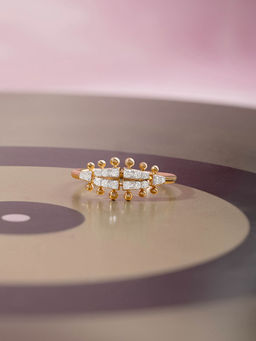 Mia by Tanishq - Disco Glam Gold and Diamond Finger Ring