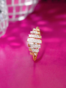 Mia by Tanishq - Light Show Gold and Diamond Finger Ring