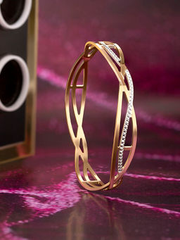 Mia by Tanishq - Retro Wave Gold Bangle