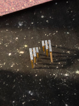 Mia by Tanishq - Retro Chic Gold and Diamond Drop Earrings