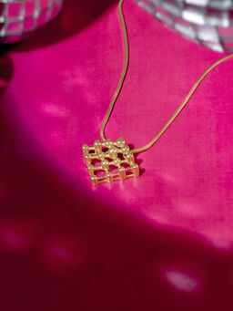 Mia by Tanishq - Webbed Sphere Gold Pendant