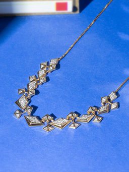 Mia by Tanishq - Disco Beat Gold and Diamond Necklace
