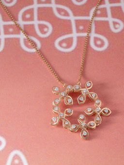 Mia by Tanishq - Kollam Magnetic Gold and Diamond Necklace