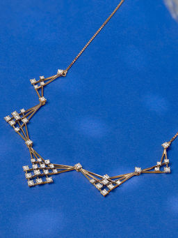 Mia by Tanishq - Sequin Shine Gold and Diamond Necklace