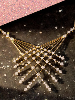 Mia by Tanishq - Midnight Glint Gold and Diamond Necklace