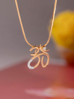 Mia by Tanishq - Sacred Om Gold and Diamond Pendant