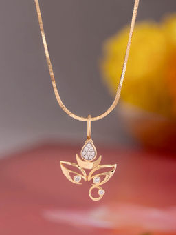 Mia by Tanishq - Adi Shakti Gold and Diamond Pendant