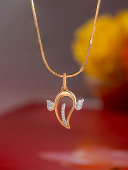 Mia by Tanishq - Shree Ganesh Gold and Diamond Pendant