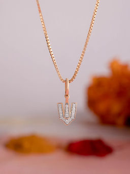 Mia by Tanishq - Tirupati Balaji Gold and Diamond Pendant