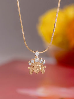 Mia by Tanishq - Maa Durga Gold and Diamond Pendant