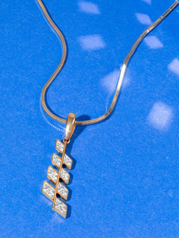 Mia by Tanishq - Electric Sequin Gold and Diamond Pendant