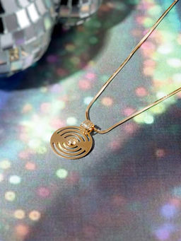 Mia by Tanishq - Disco Inferno Gold Pendant