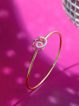 Mia by Tanishq - Spiral Grace Gold and Diamond Bangle