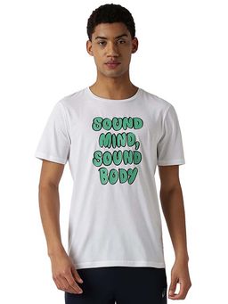 ASICS - Men White Typography T-shirt