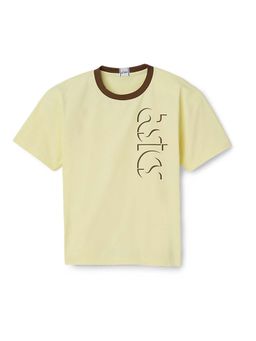 ASICS - Unisex Yellow Solid T-shirt