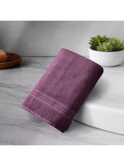 SPACES - Purple Spaces Opulent Cotton 550 GSM Dobby Plain Bath Towel