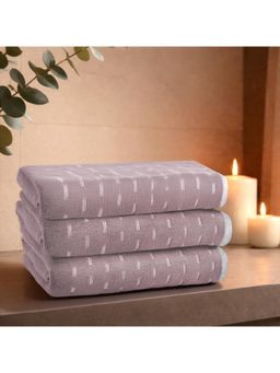 SPACES - Purple Spaces Opulent Cotton 550 GSM Dobby Plain Bath Towel