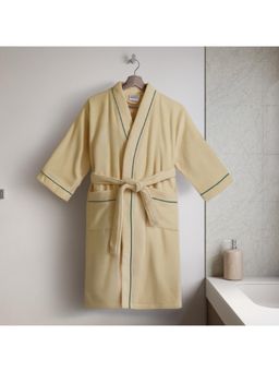 SPACES - Light Brown Spaces Exotica Cotton 350 GSM Dobby Solid Premium Large Bath Robe