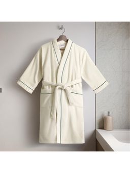 SPACES - White Spaces Exotica Cotton 350 GSM Dobby Solid Premium Extra Large Bath Robe