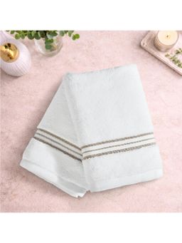SPACES - White Spaces Swift Flow Cotton 500 GSM Dobby Solid Hand Towels (Pack of 2)