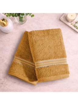 SPACES - Gold Spaces Swift Flow Cotton 500 GSM Dobby Solid Hand Towels (Pack of 2)