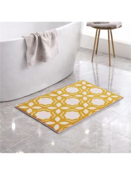 SPACES - Yellow Spaces Jacaqua Polyester 1677 GSM Machine Tufted Floral Large Bath Mat