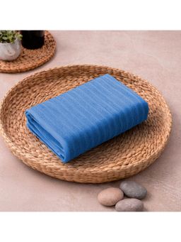 Welspun - Blue Welspun Ultralite Cotton 250 GSM Dobby Plain Bath Towel