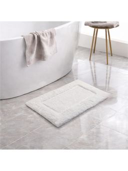 SPACES - White Spaces Hygro Cotton 2000 GSM Hand Tufted Plain Small Bath Mat