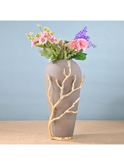 Gibox - Tero Vine Large Aluminium Flower Vase Tabletop Centrepiece