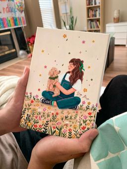 THE ZAPPY BOX - Dog Mom Blooms Canvas Frame