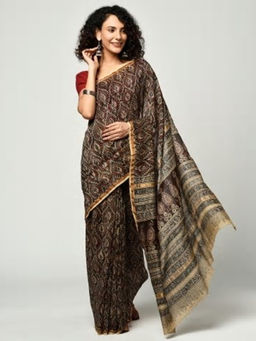 Fabindia - Cotton Silk Kalamkari Printed Sari