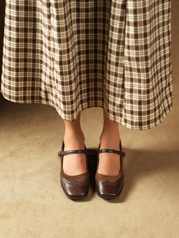 Theater - Women Brown Duchess Block Heels