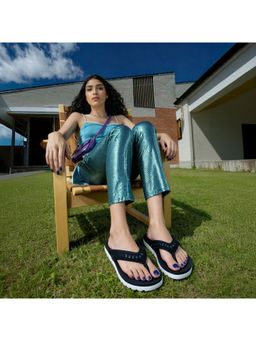 Toucantoes - Crystal Women Black Comfort Flip-Flops