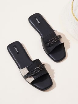 Sherrif Shoes - Women Black Comfortable Flats
