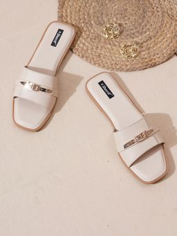 Sherrif Shoes - Women Beige Comfortable Flats