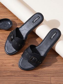 Sherrif Shoes - Women Black Comfortable Flats