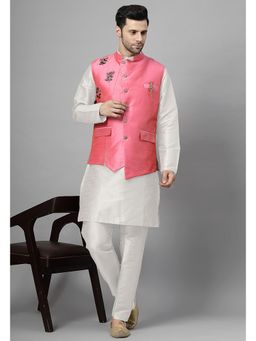 UTSAV FASHION - Men Regular Beads and Stones Kurta Pant with Jacket