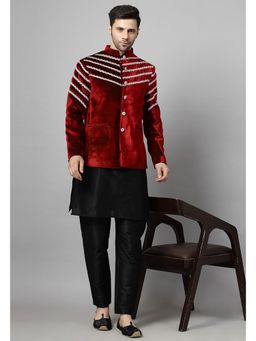 UTSAV FASHION - Men Red Kurta Pant and Jacket