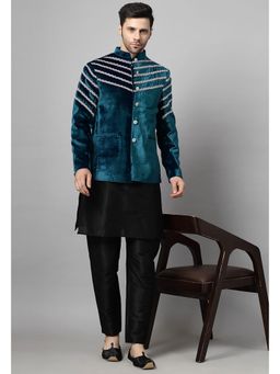 UTSAV FASHION - Men Teal Kurta Pant and Jacket