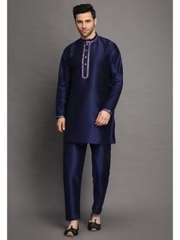 UTSAV FASHION - Mandarin Collar Zari Straight Kurta and Pant