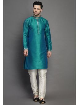 UTSAV FASHION - Mandarin Collar Straight Kurta with Churidar