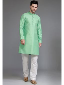 UTSAV FASHION - Woven Mandarin Collar Straight Kurta and Pant